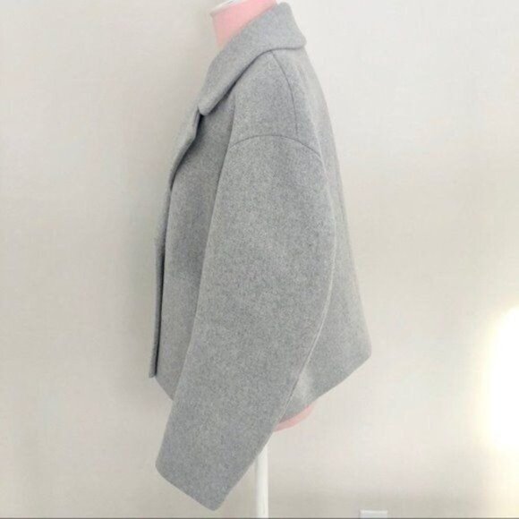 Ted Baker London Agneta Double Breast Crop Jacket in Light Gray Size 6 NWT - Picture 10 of 14